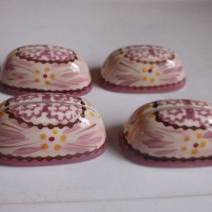 tempt-tation porcelain place card holders. set of 4